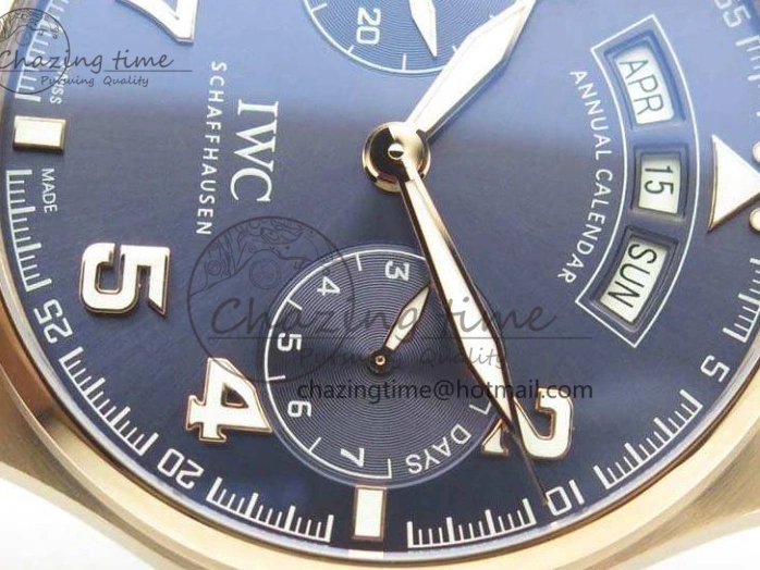 MIROTIME 1227 Big Pilot Real PR IW502701 RG YLF 1:1 Best Edition Blue Dial On Calfskin Strap A Classic 7225